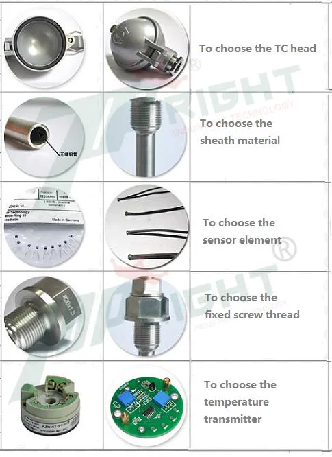 S Type Thermocouple Temperature Sensor for Measuring High Temperature