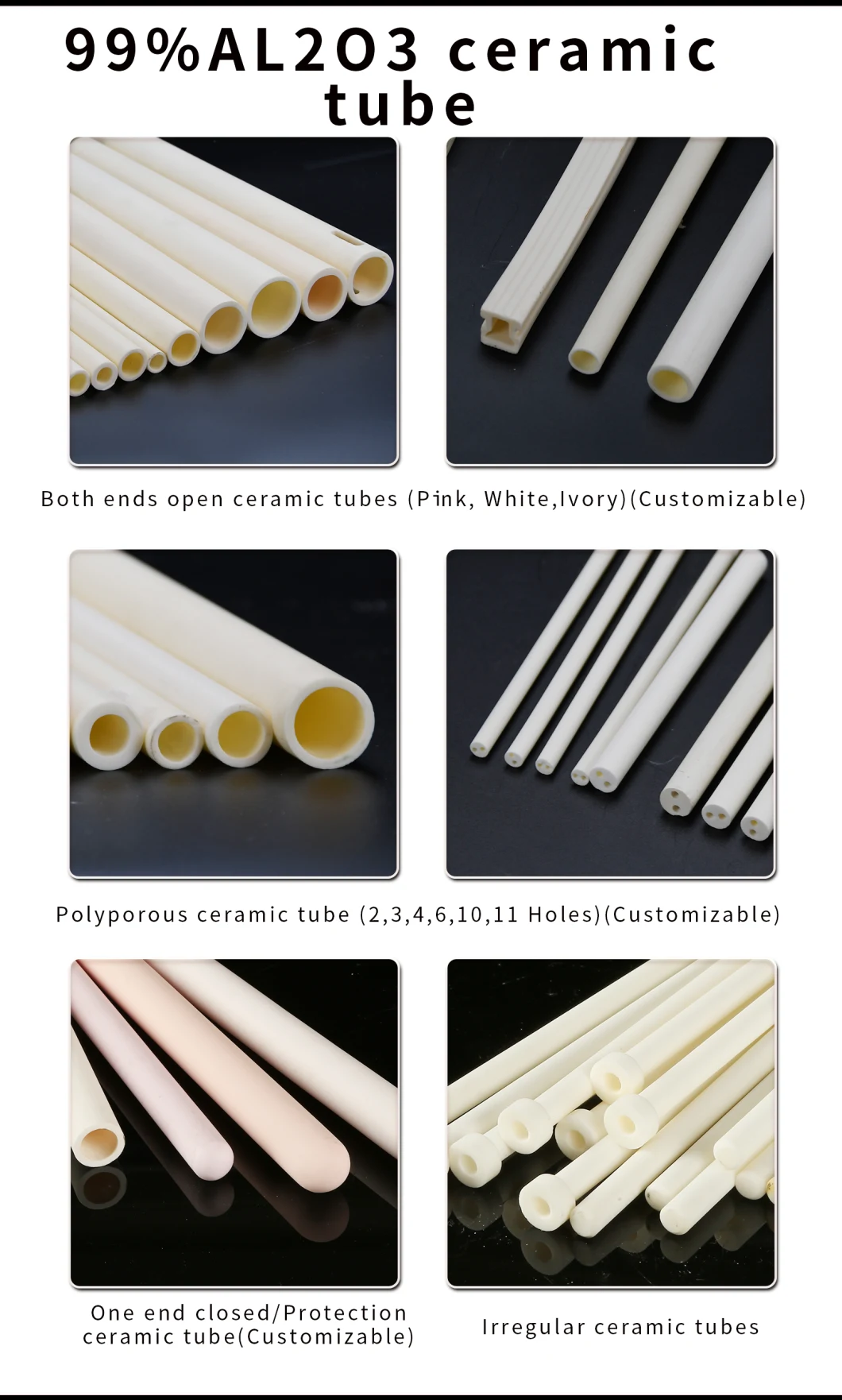 Thermocouple Protection Alumina Ceramic Insulating Tube